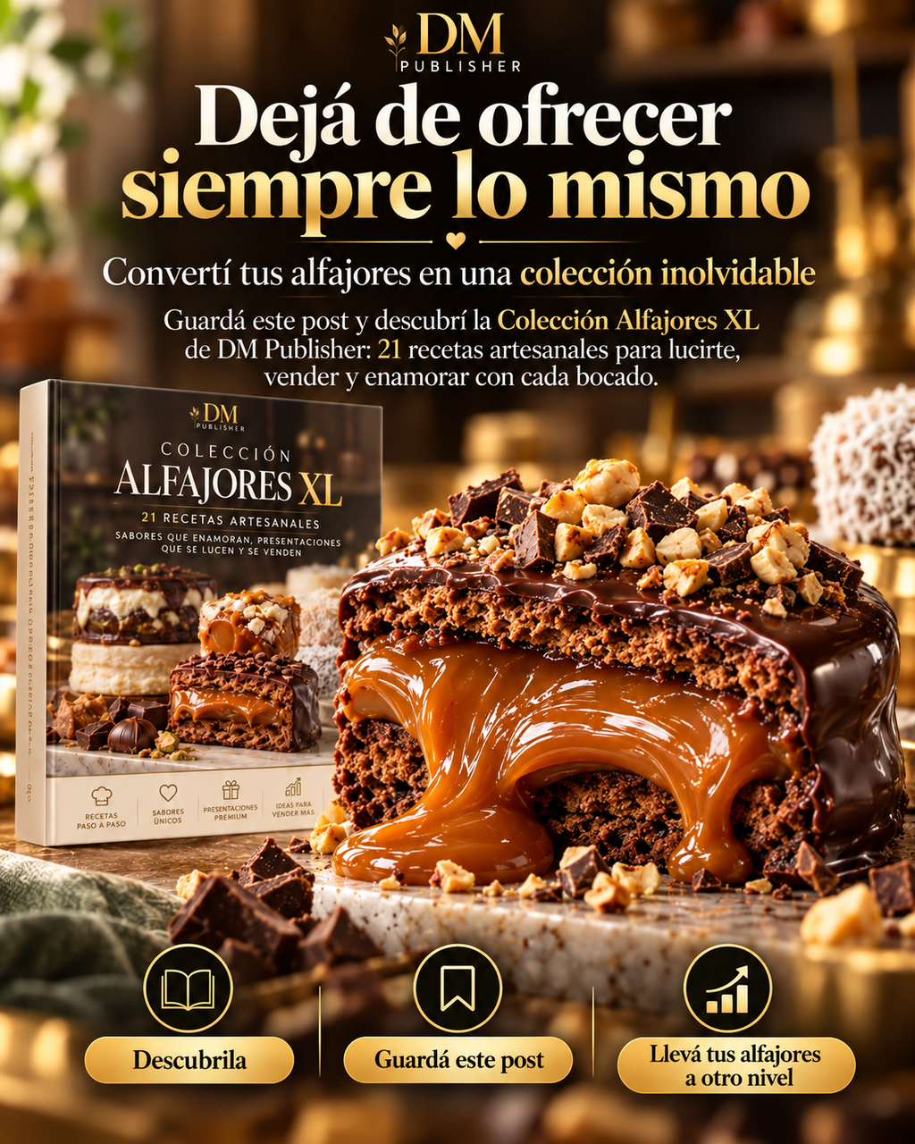 ¿Tus alfajores son ricos, pero no lográs venderlos? 🍫 Colección Alfajores XL | 21 Recetas Artesanales para Emprender