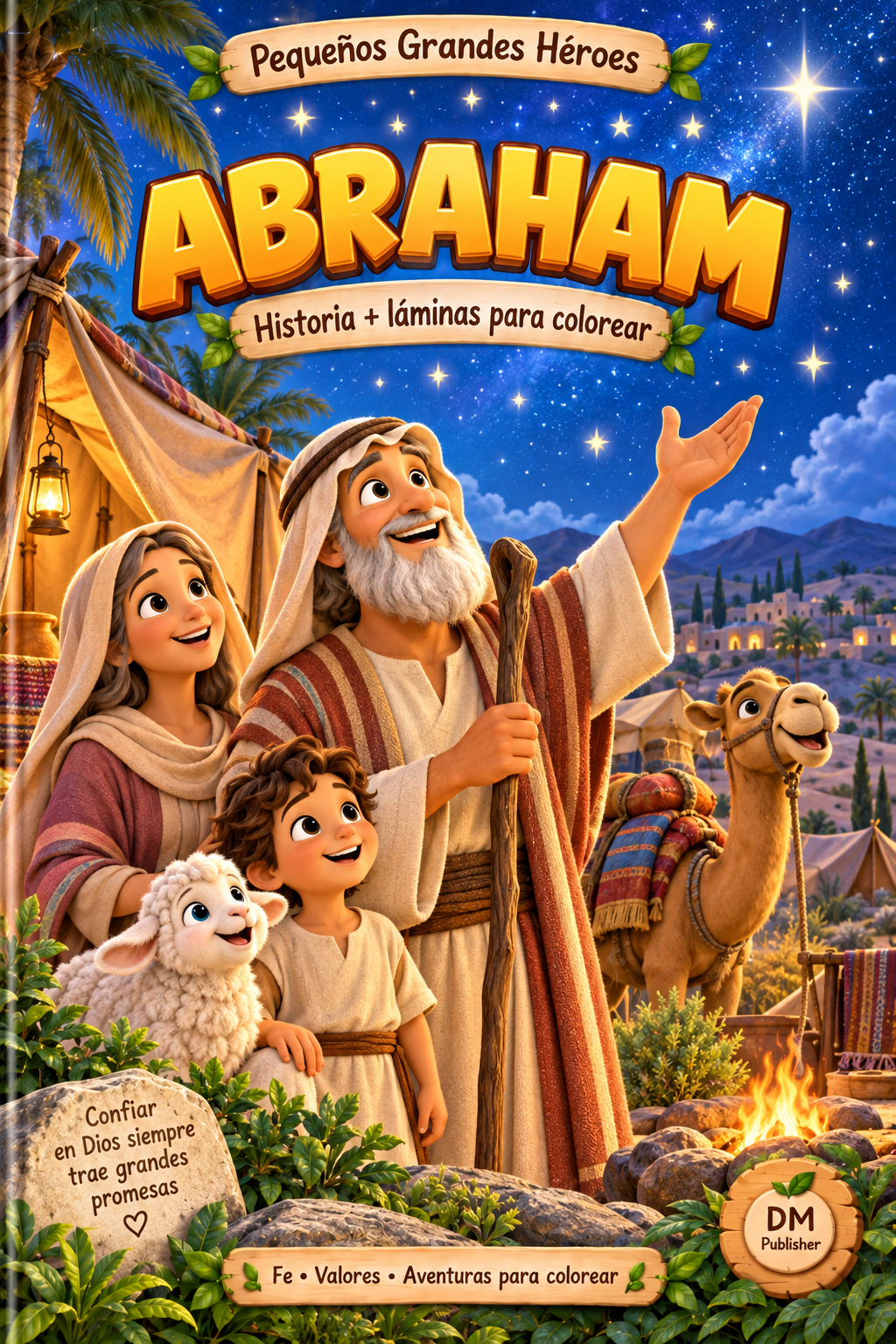 Abraham — Pequeños Grandes Héroes, historia y láminas para colorear.
