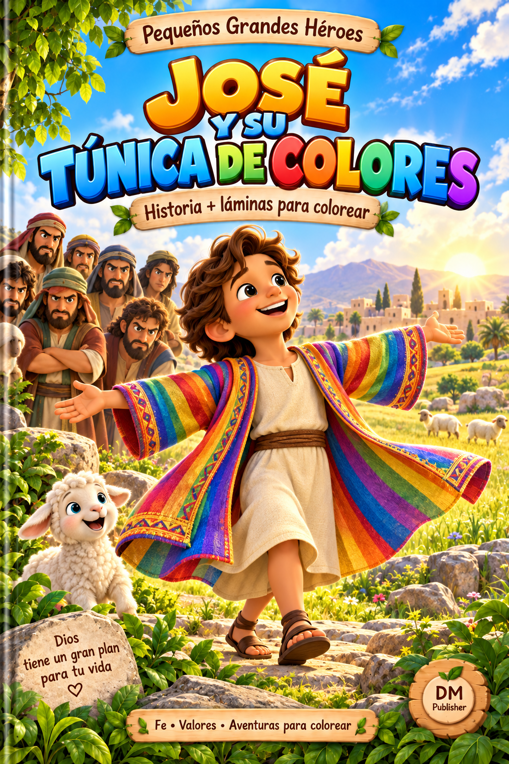 José y su túnica de colores — Pequeños Grandes Héroes, historia y láminas para colorear.